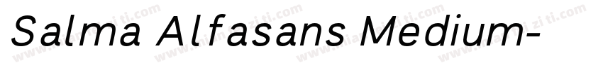 Salma Alfasans Medium字体转换